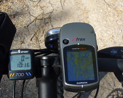 Навигатор Garmin Vista на велосипеде