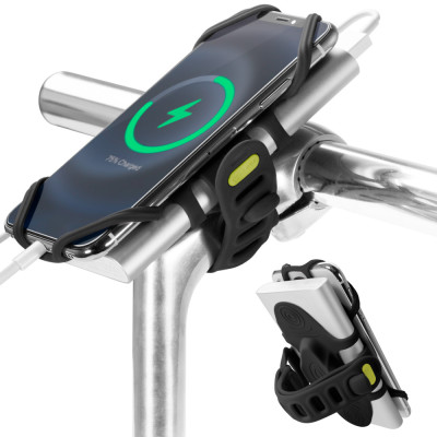 Держатель для смартфона 07-181210 силикон. НА ВЫНОС универс. 4.0'-6.5' BIKE TIE PRO PACK черный BONE